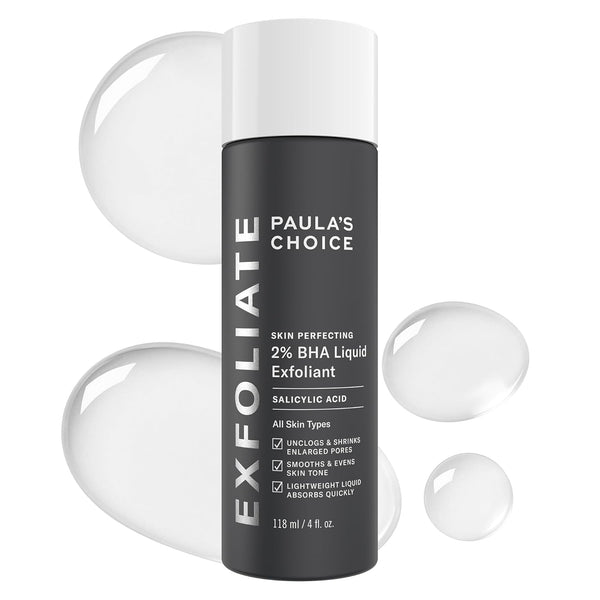 2% BHA Liquid Salicylic Acid Exfoliant-Facial Exfoliant for Enlarged Pores